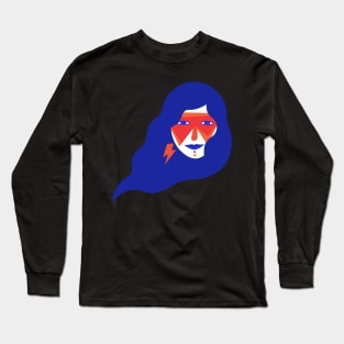 Riot Girl Blue Long Sleeve T-Shirt